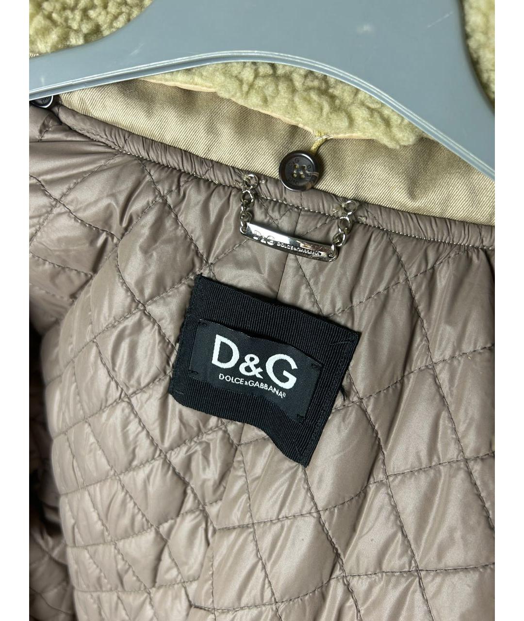 DOLCE&GABBANA Бежевая хлопковая куртка, фото 4