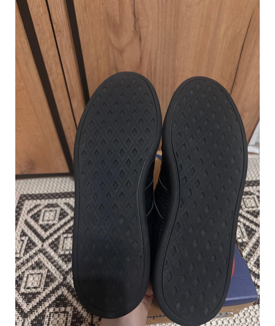 ADIDAS Черные кеды из искусственной кожи, фото 5