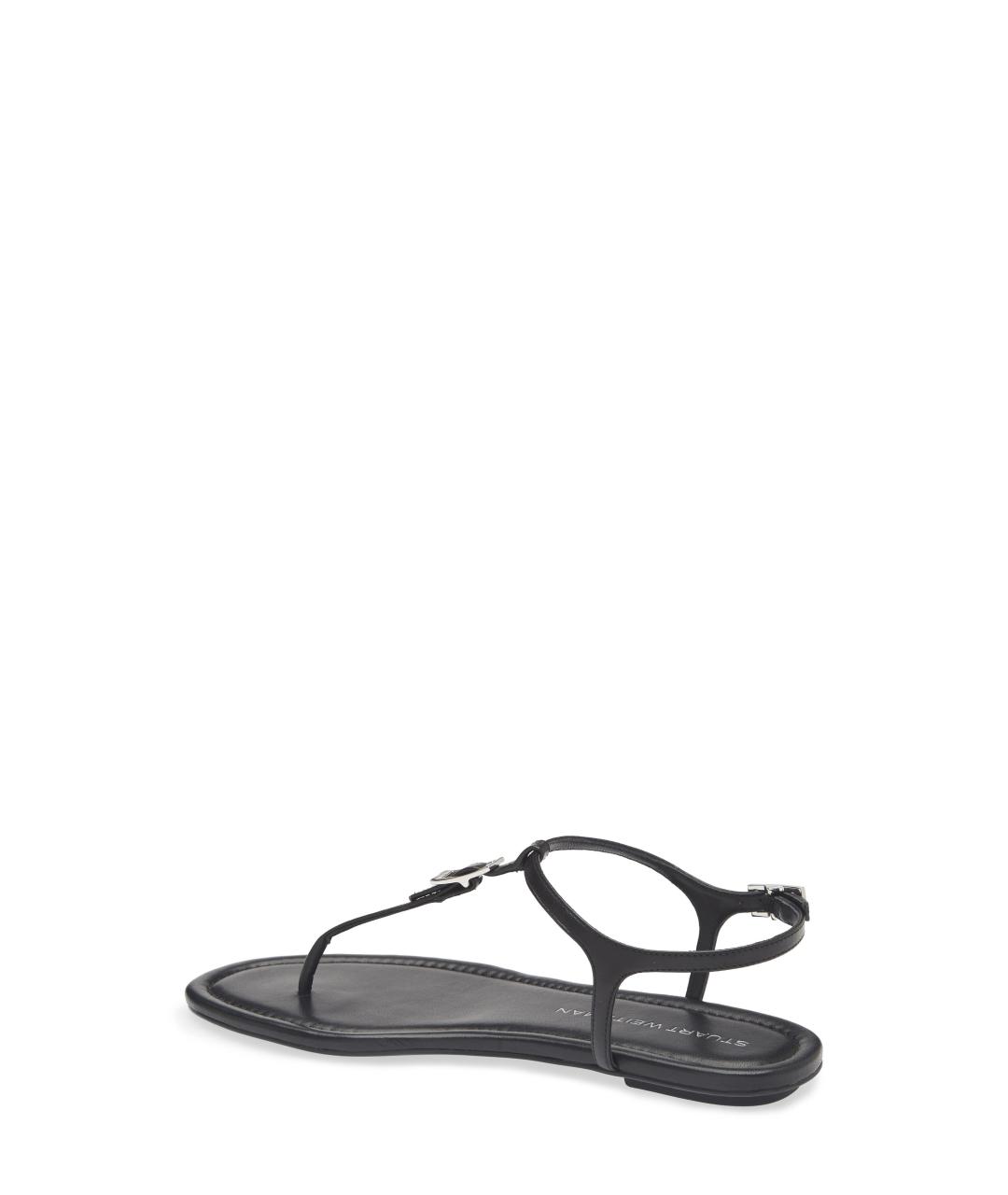 STUART WEITZMAN Черные кожаные сандалии, фото 9