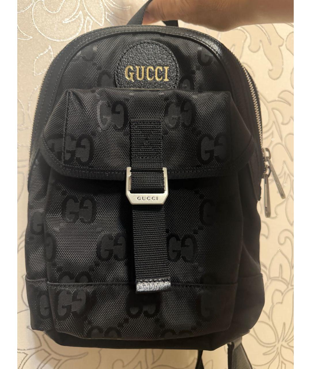 GUCCI Черный нейлоновый рюкзак, фото 5