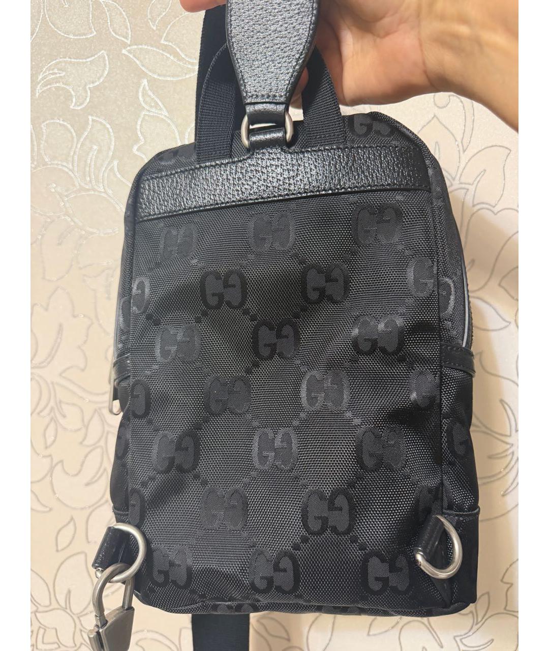 GUCCI Черный нейлоновый рюкзак, фото 3