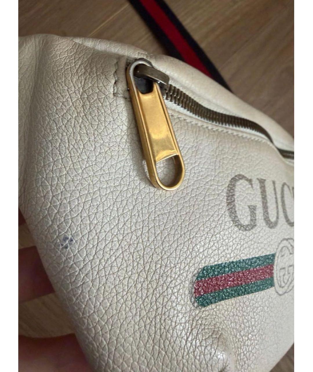 GUCCI Белая поясная сумка, фото 3
