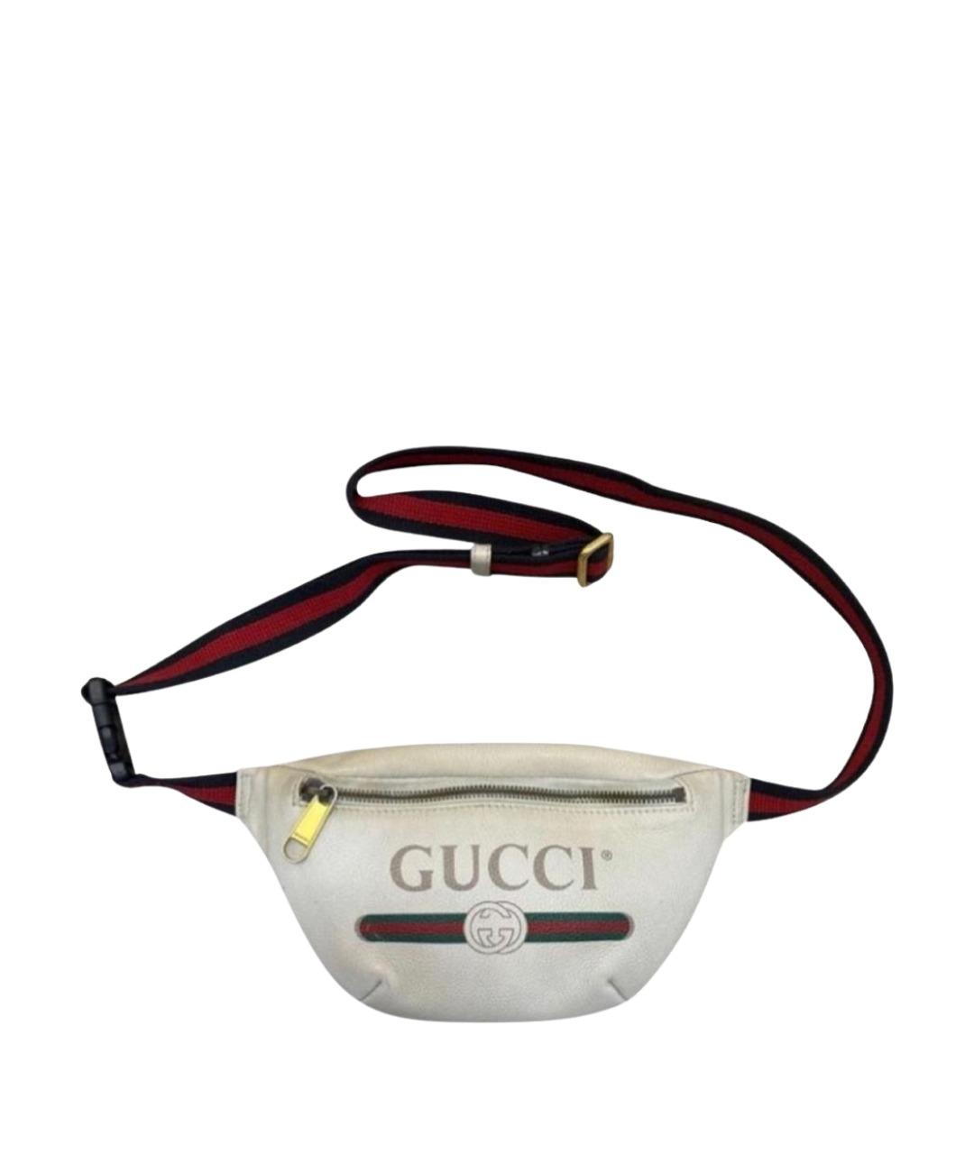 GUCCI Белая поясная сумка, фото 1