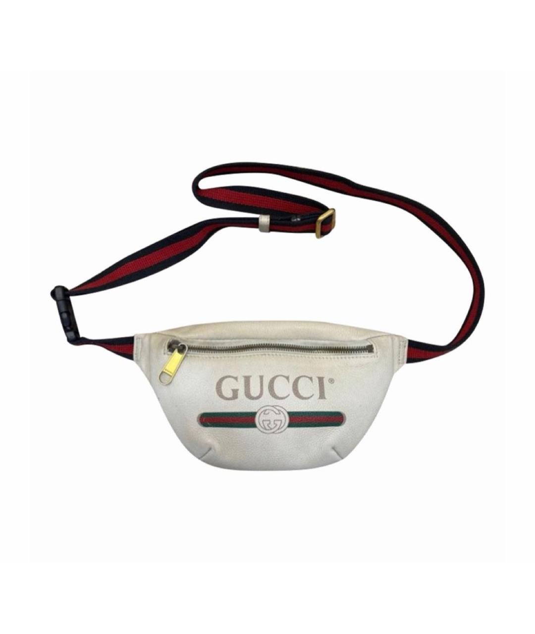 GUCCI Белая поясная сумка, фото 5
