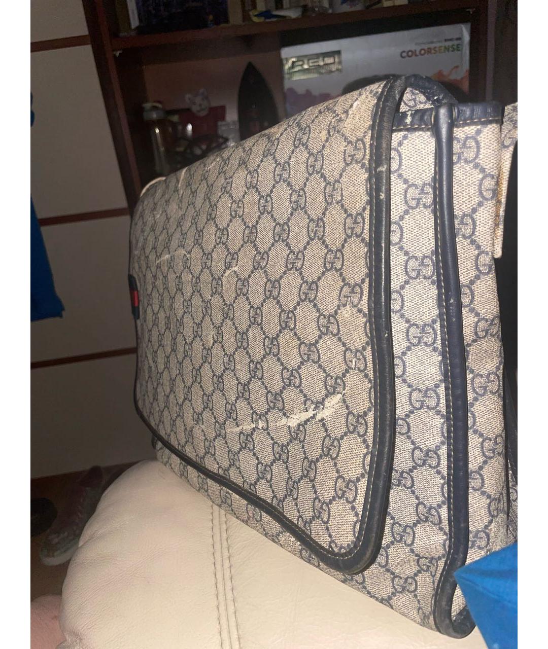 GUCCI Горчичная барсетка из канвы, фото 2