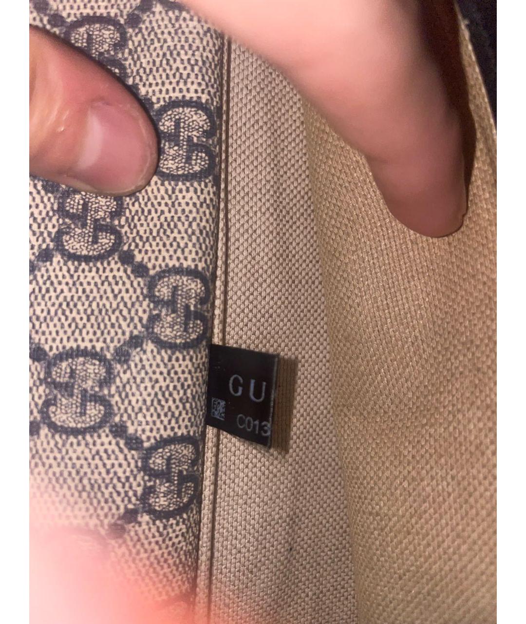 GUCCI Горчичная барсетка из канвы, фото 8
