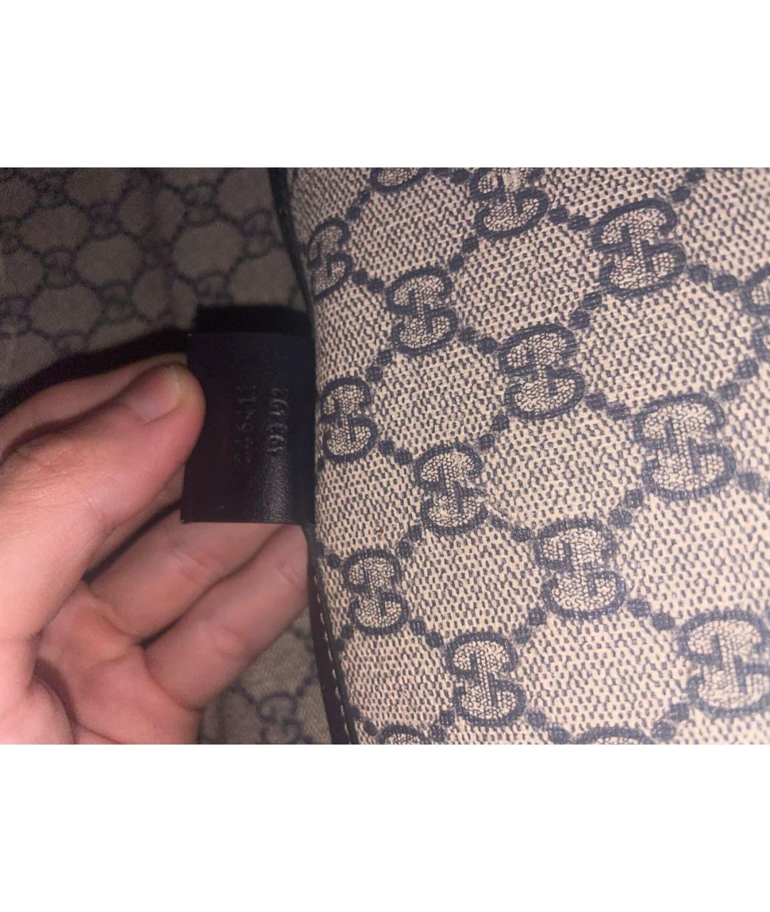GUCCI Горчичная барсетка из канвы, фото 7