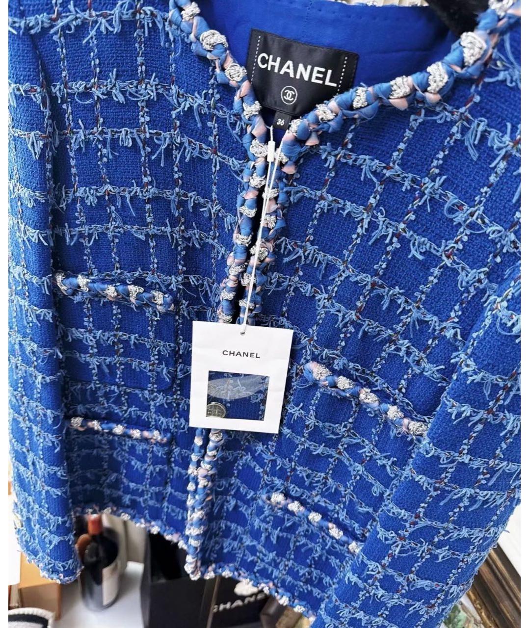 CHANEL Синий жакет/пиджак, фото 4