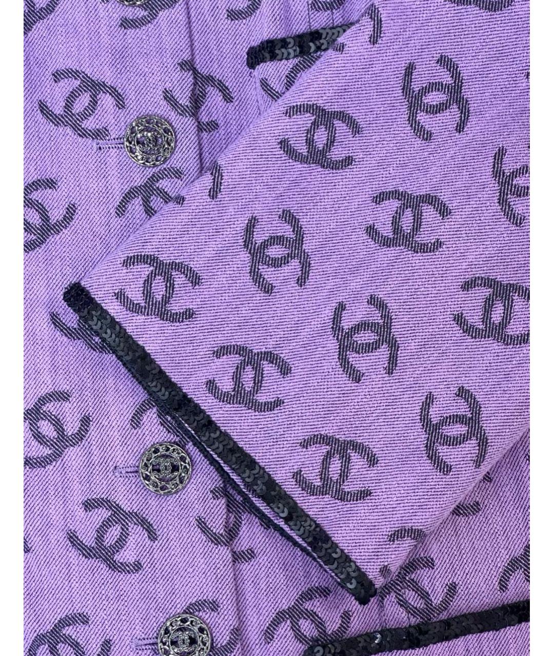 CHANEL Фиолетовый жакет/пиджак, фото 4