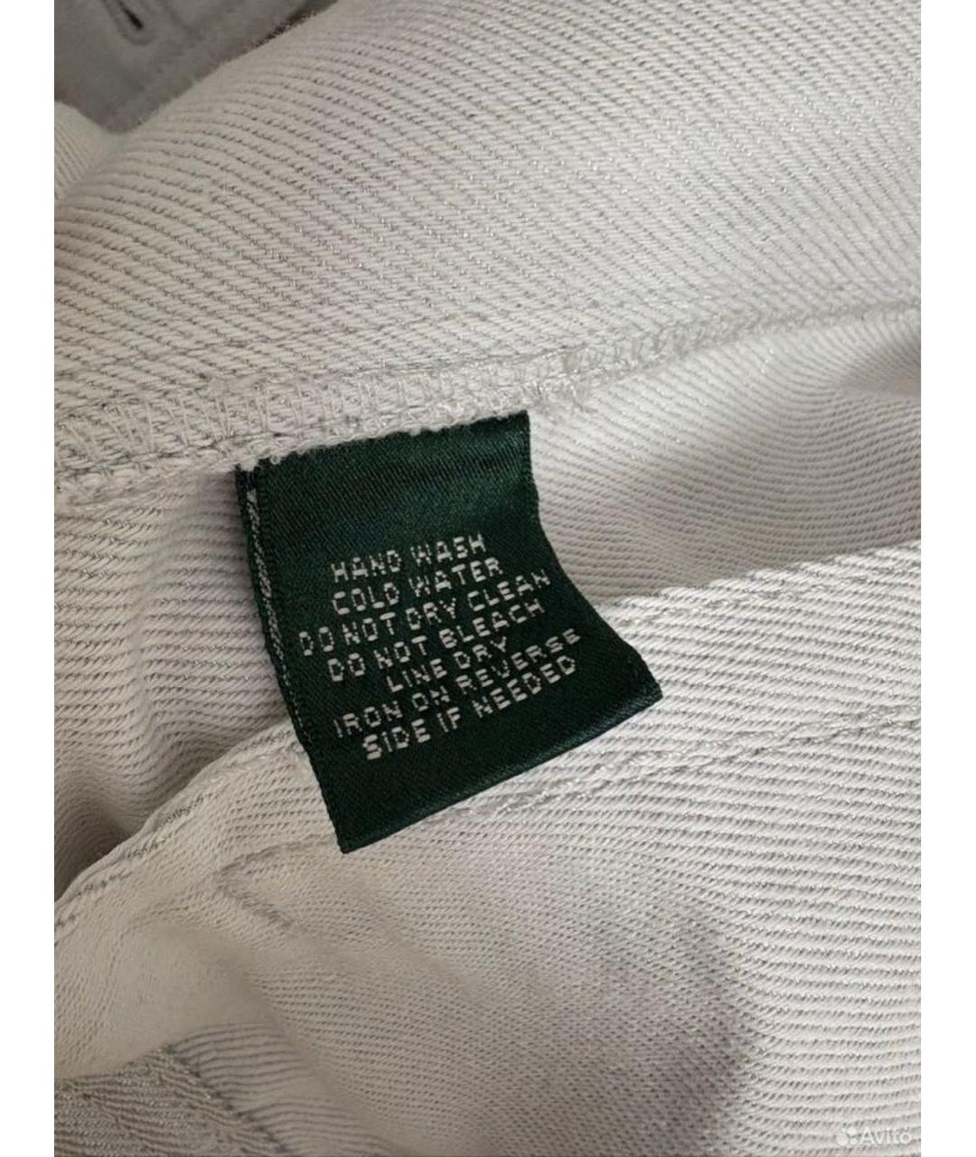 RALPH LAUREN Серебряная хлопковая куртка, фото 4