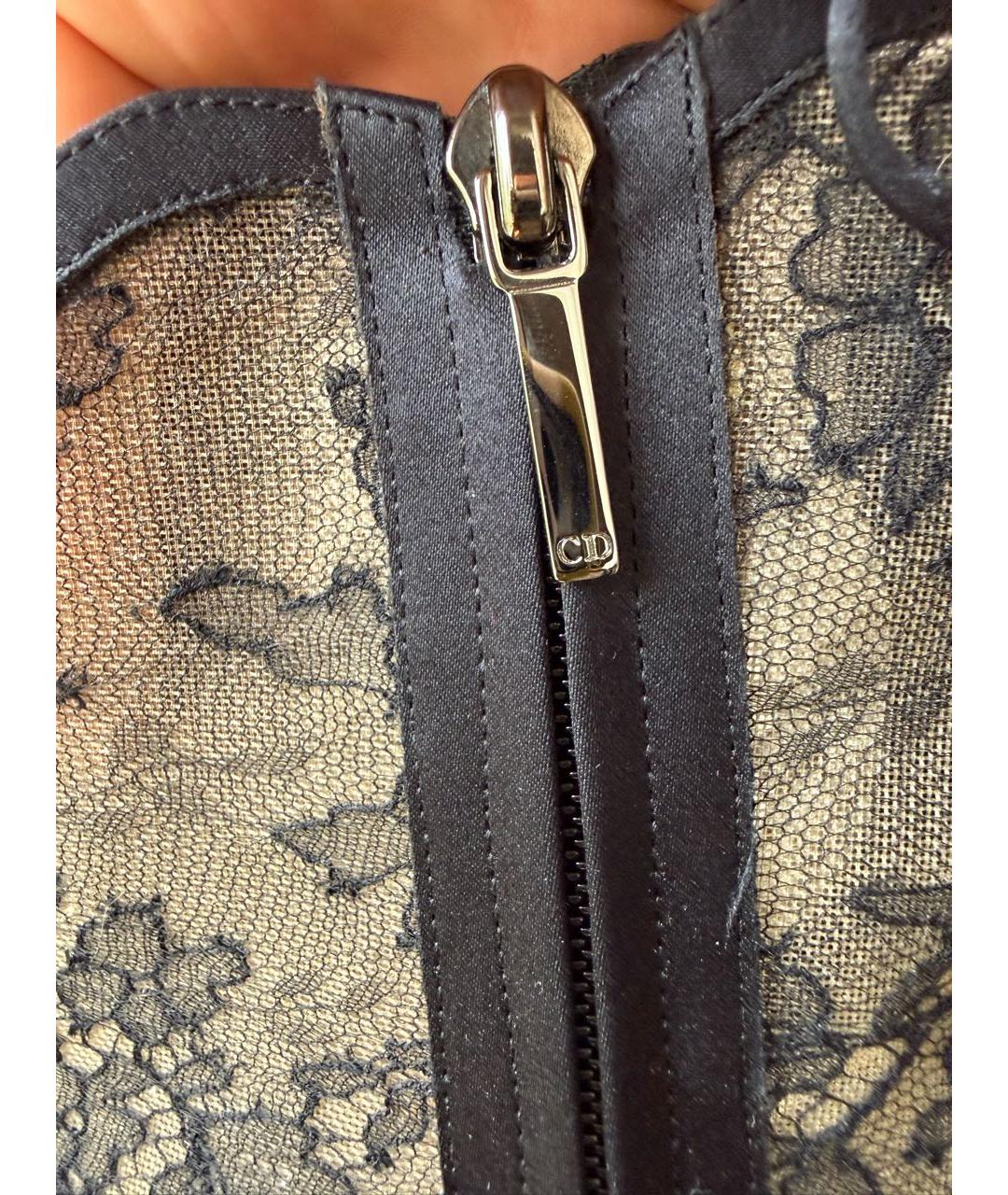 CHRISTIAN DIOR Черные текстильные ботильоны, фото 5