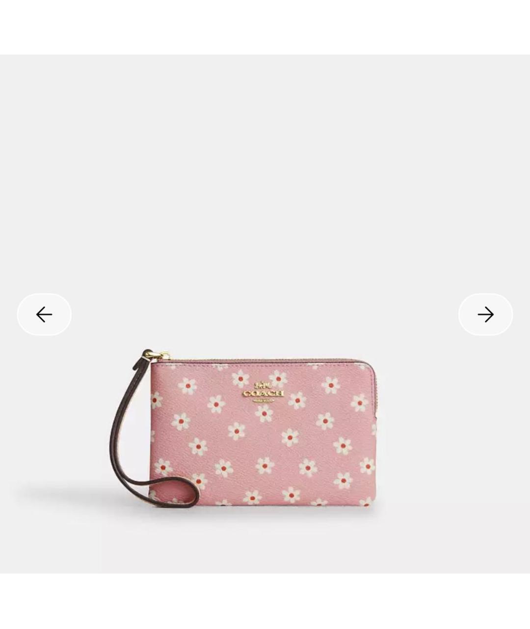 COACH Розовый кожаный кошелек, фото 9