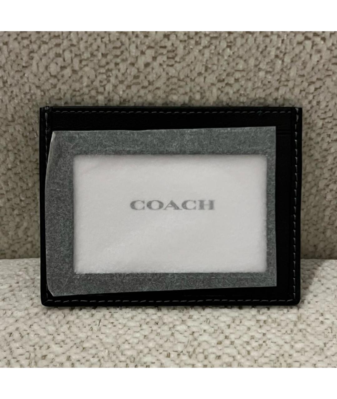COACH Голубой кожаный кардхолдер, фото 3