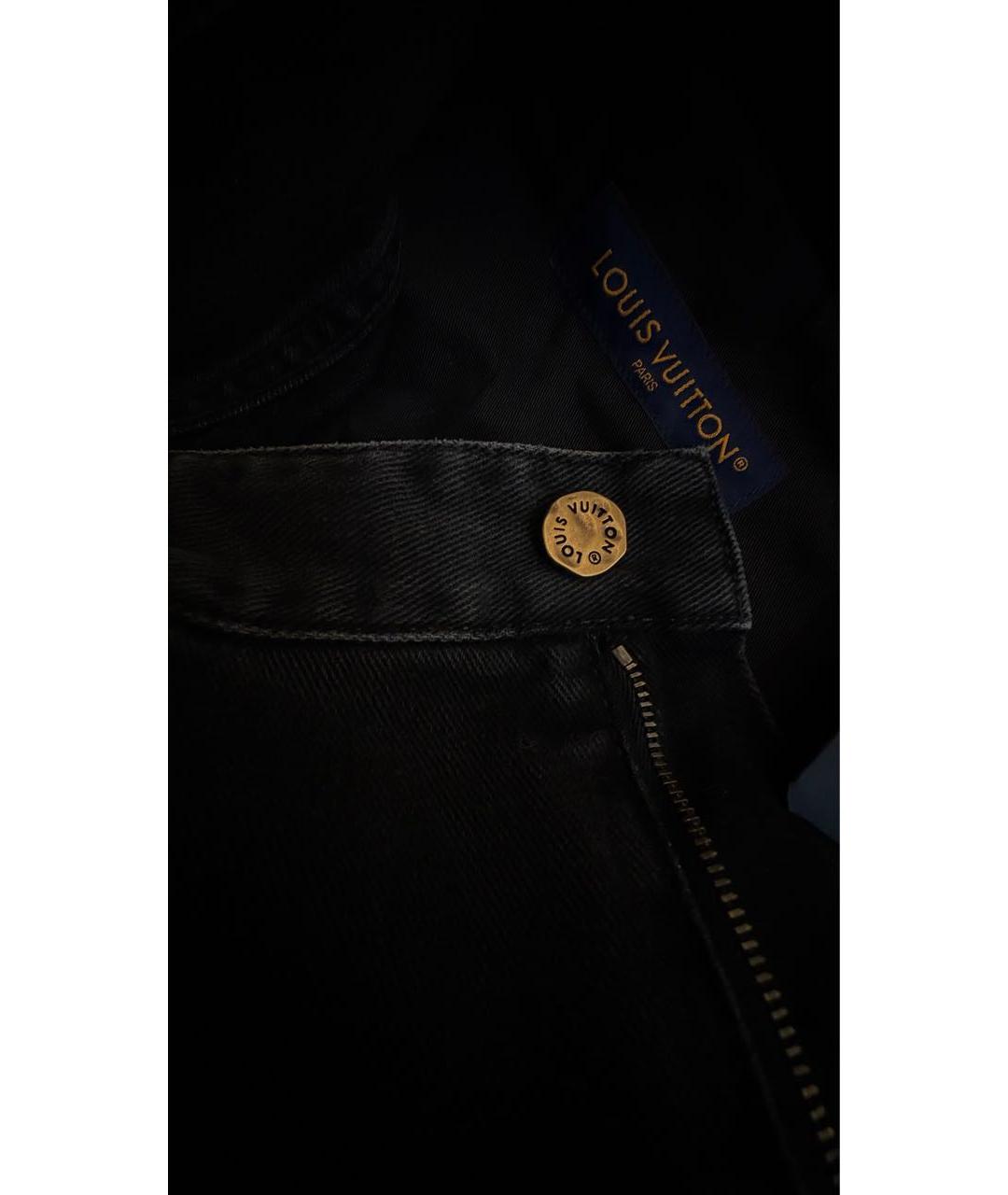 LOUIS VUITTON Черные хлопковые прямые джинсы, фото 5