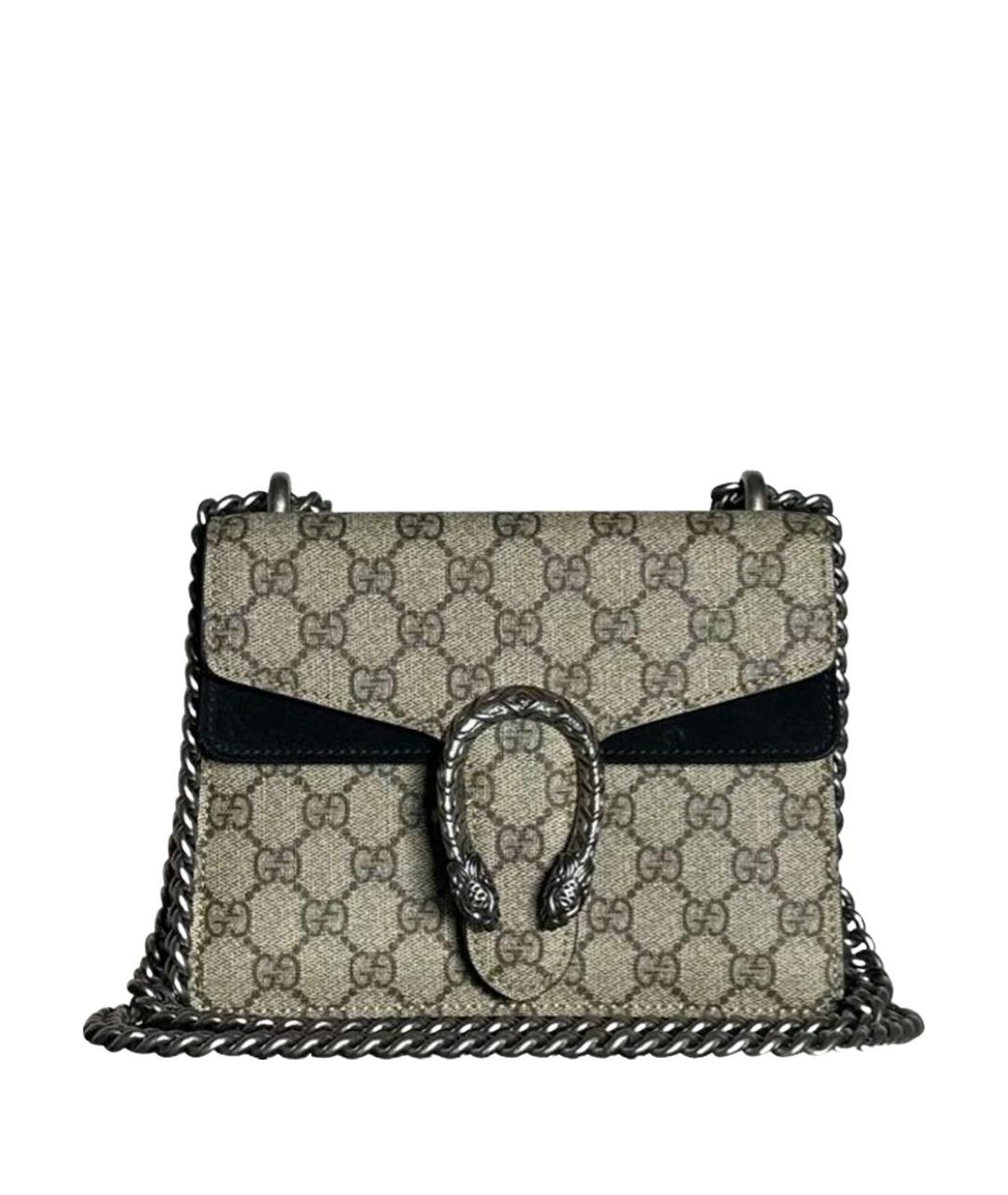 GUCCI Бежевая кожаная сумка через плечо, фото 1