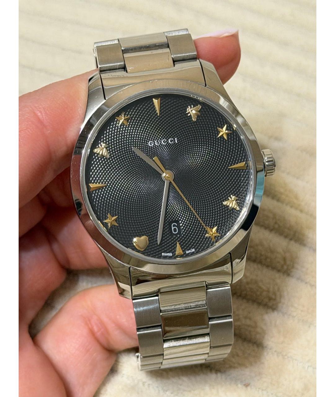 GUCCI Серебряные часы, фото 8