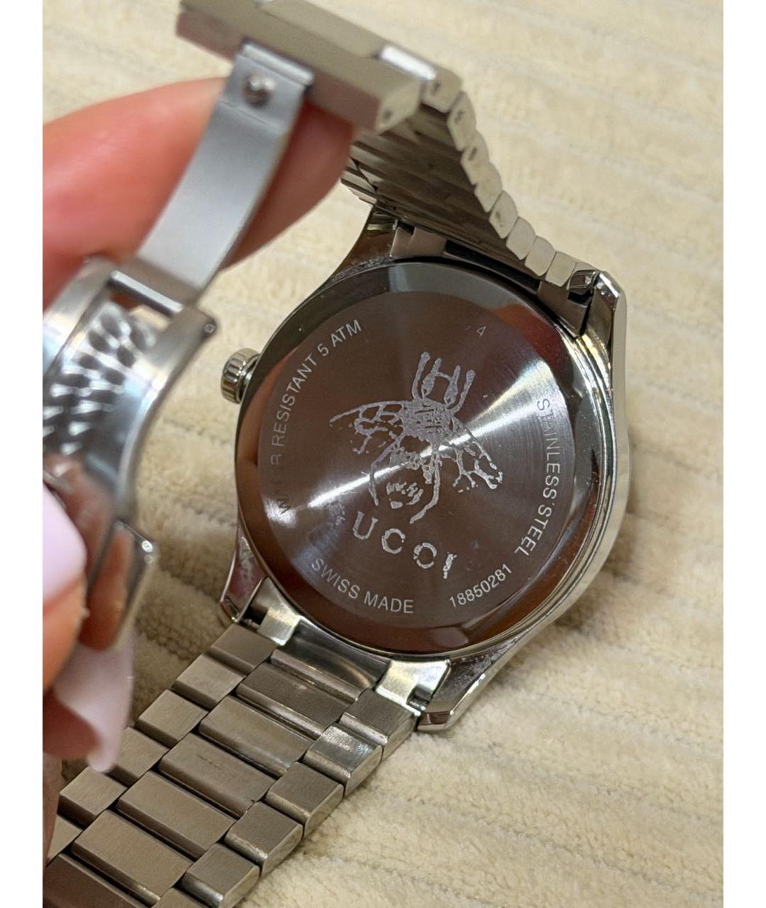 GUCCI Серебряные часы, фото 2
