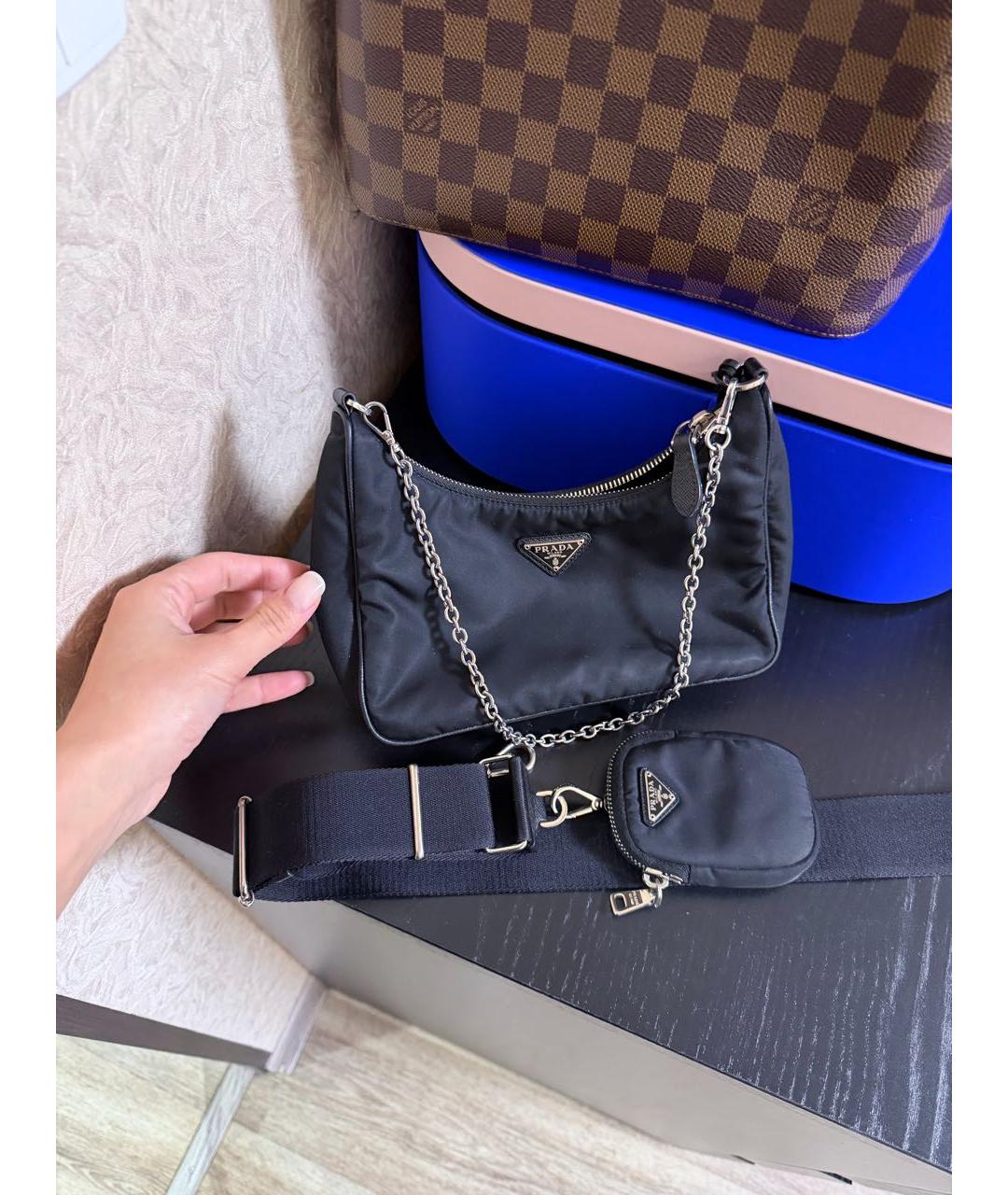 PRADA Черная нейлоновая сумка через плечо, фото 2