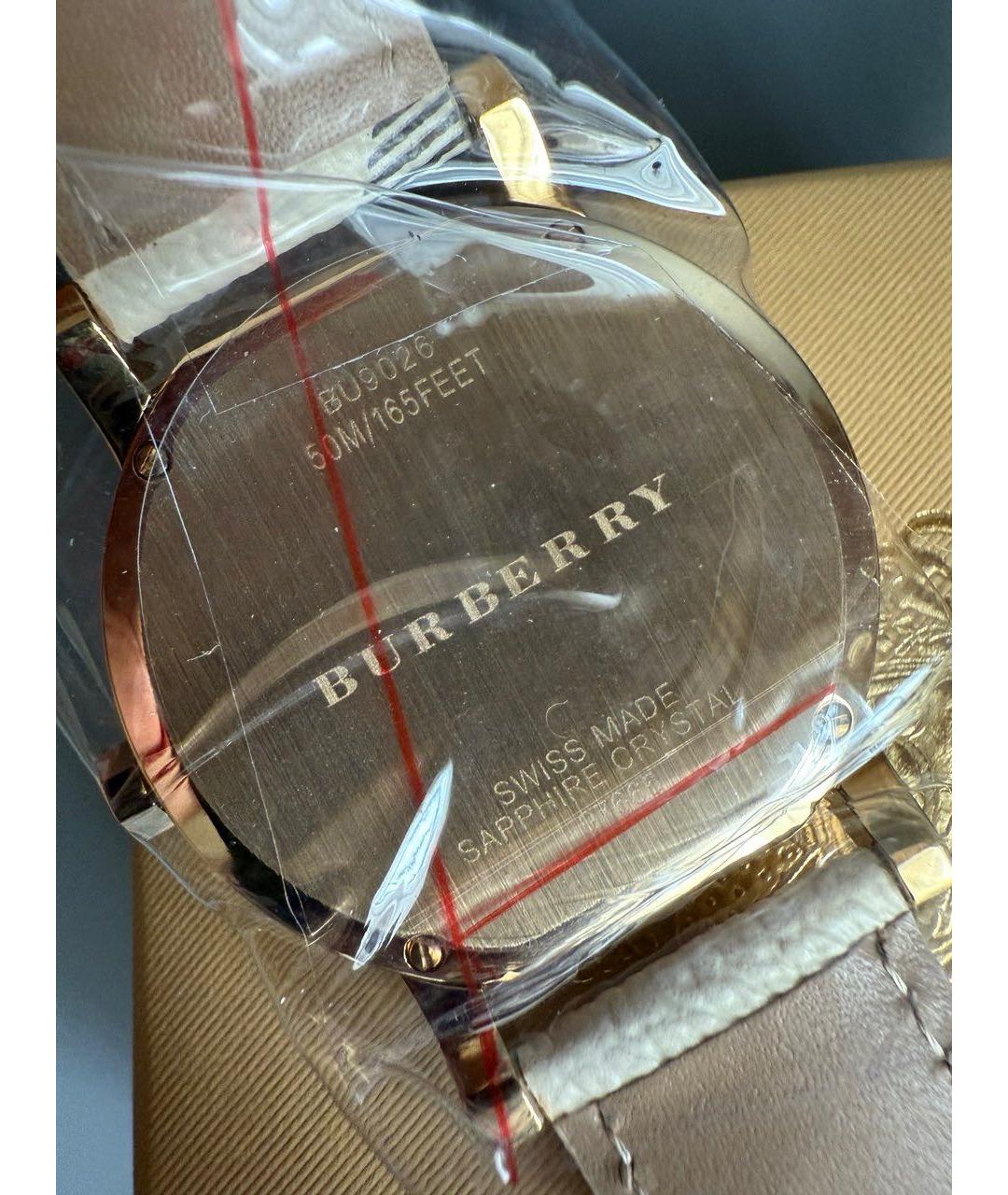 BURBERRY Золотые металлические часы, фото 5