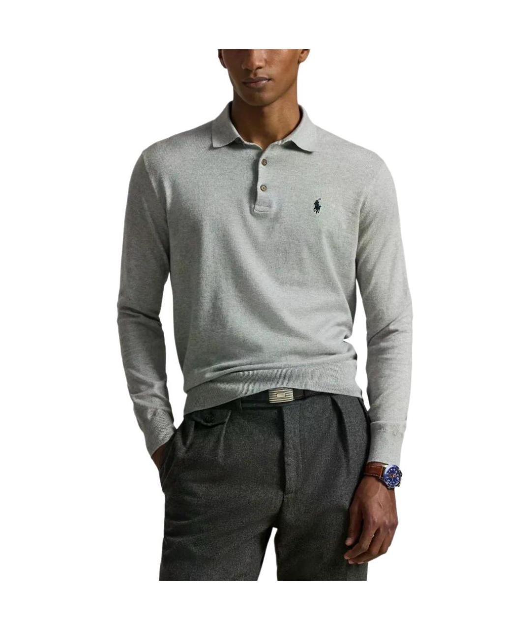 POLO RALPH LAUREN Серый джемпер / свитер, фото 3