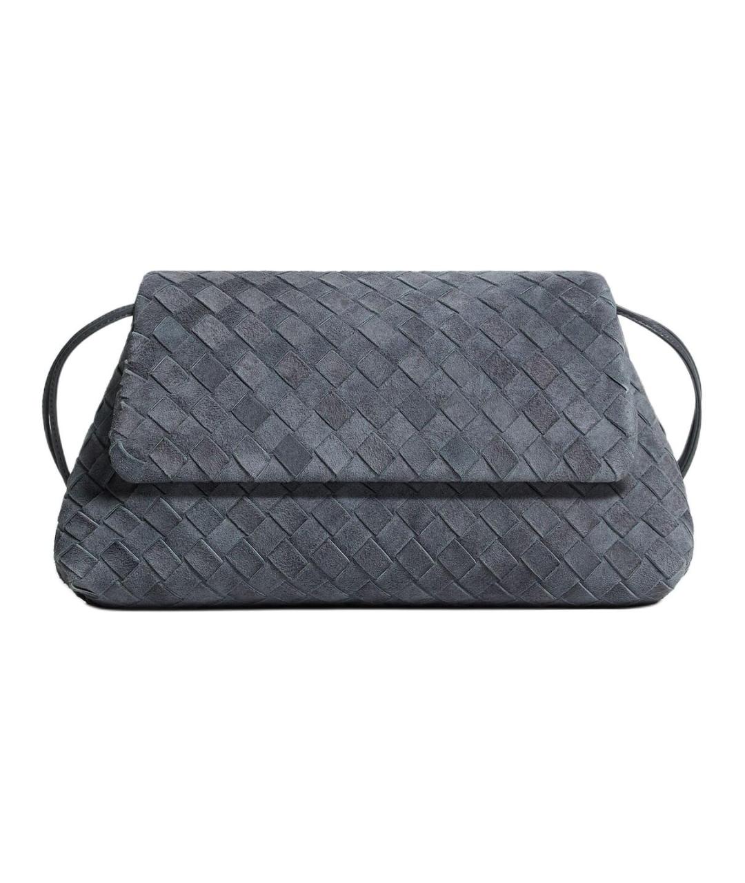 BOTTEGA VENETA Серая замшевая сумка через плечо, фото 1