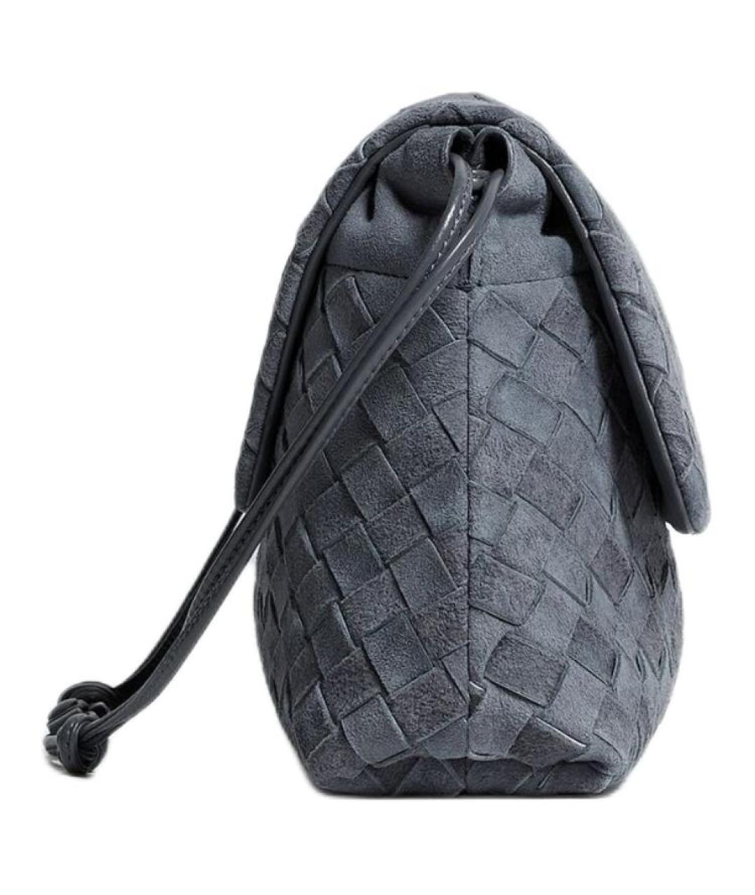 BOTTEGA VENETA Серая замшевая сумка через плечо, фото 2