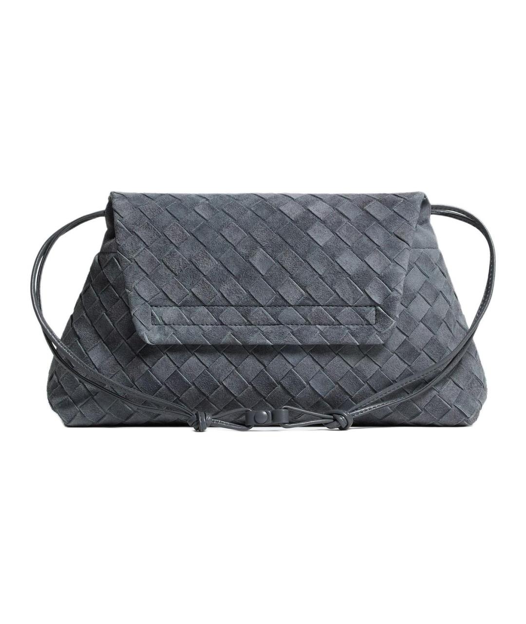 BOTTEGA VENETA Серая замшевая сумка через плечо, фото 3