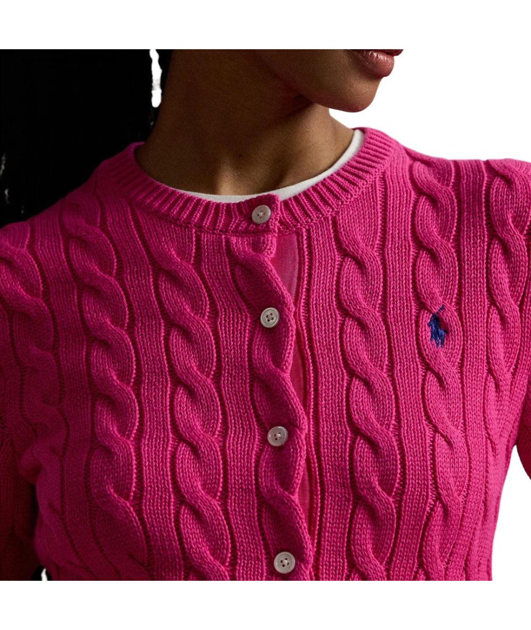 POLO RALPH LAUREN Розовый кардиган, фото 5
