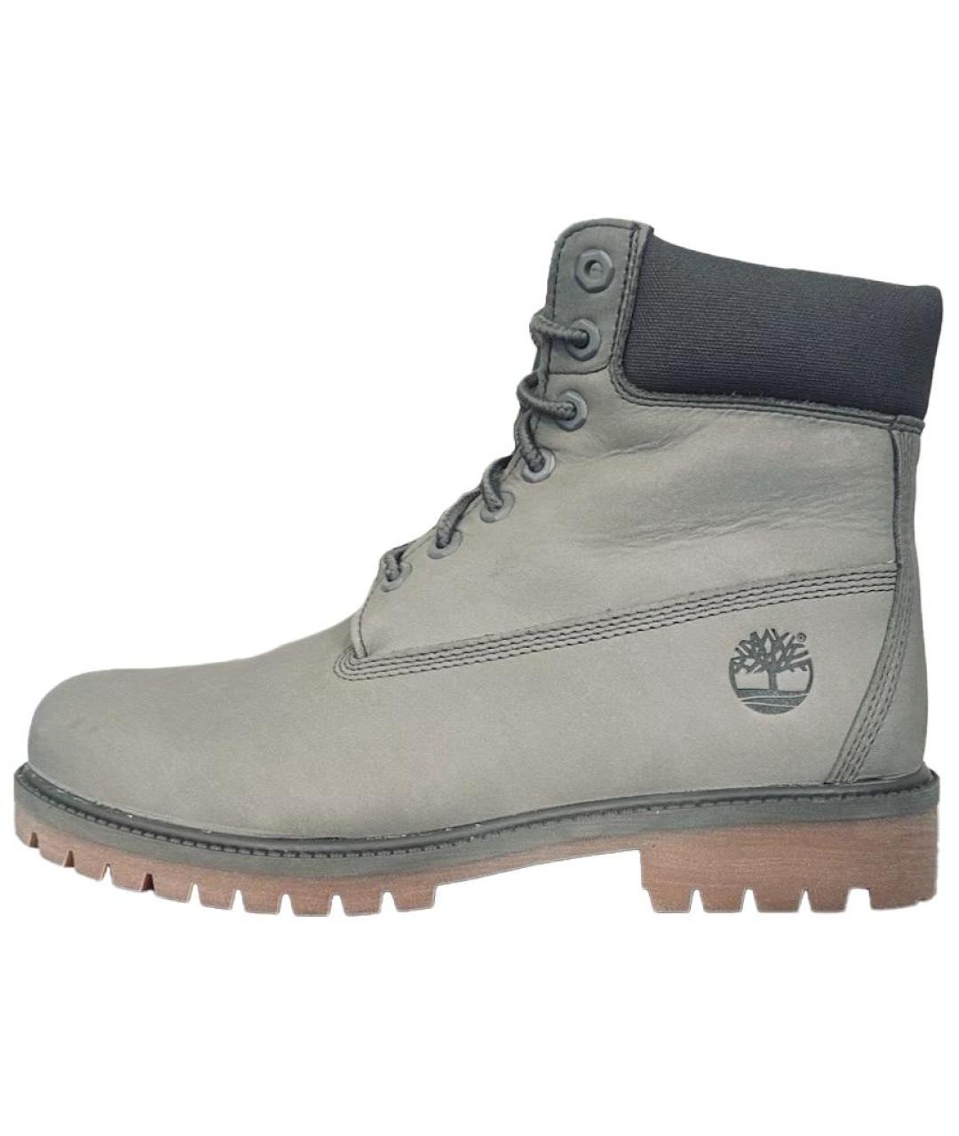 TIMBERLAND Зеленые кожаные высокие ботинки, фото 2