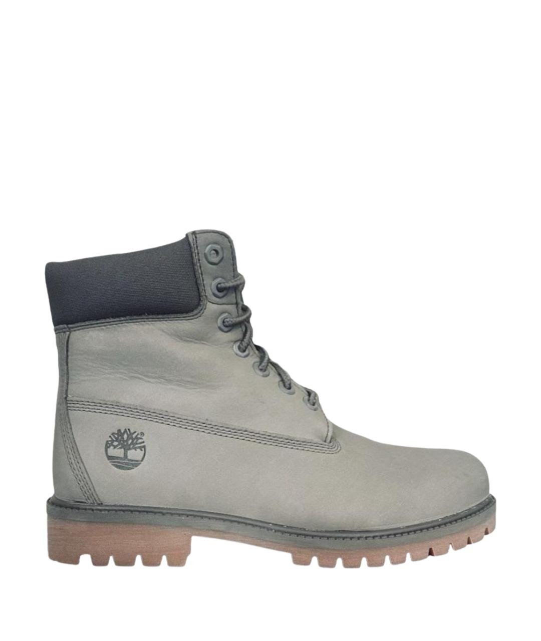TIMBERLAND Зеленые кожаные высокие ботинки, фото 1