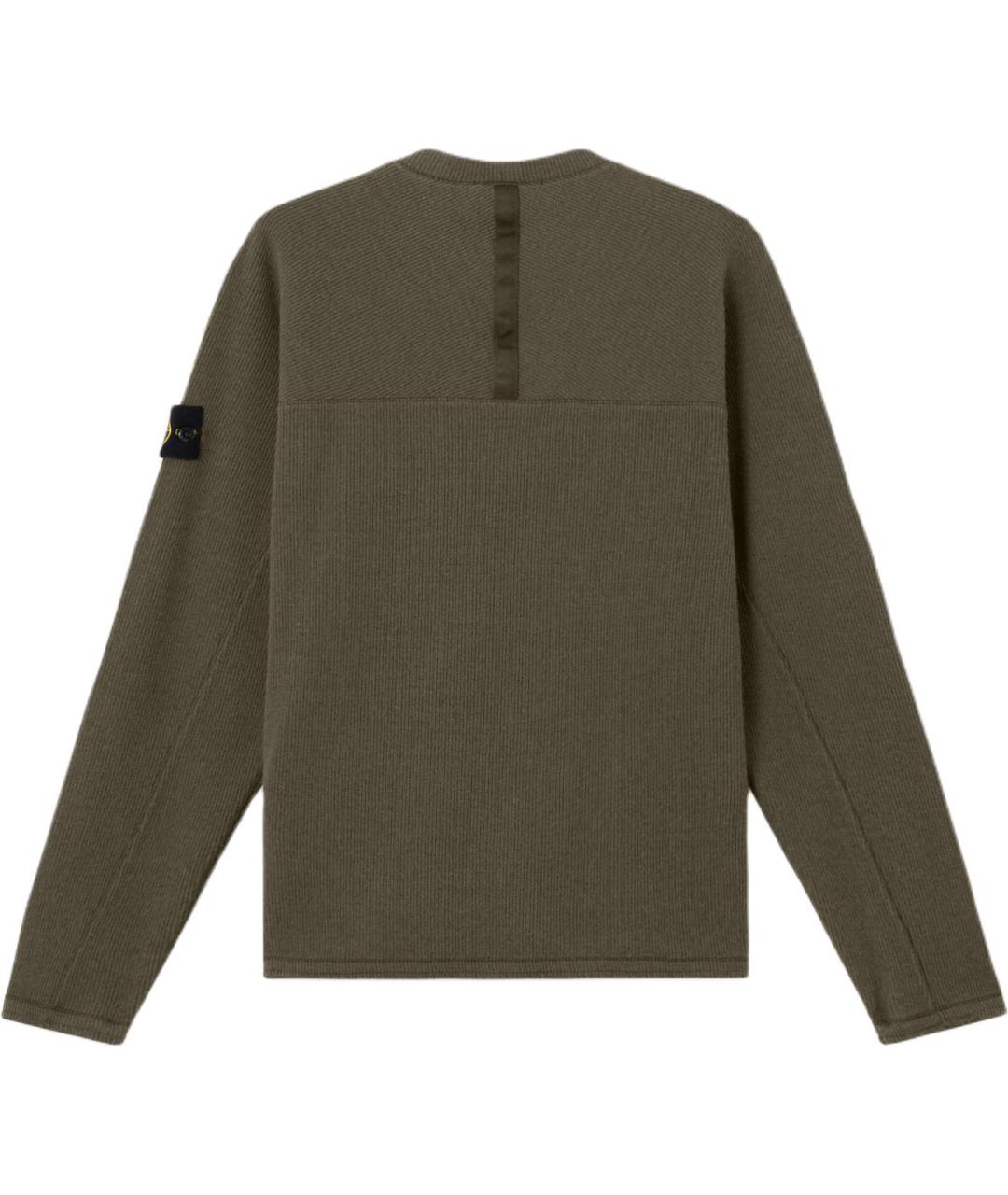 STONE ISLAND Зеленый джемпер / свитер, фото 2