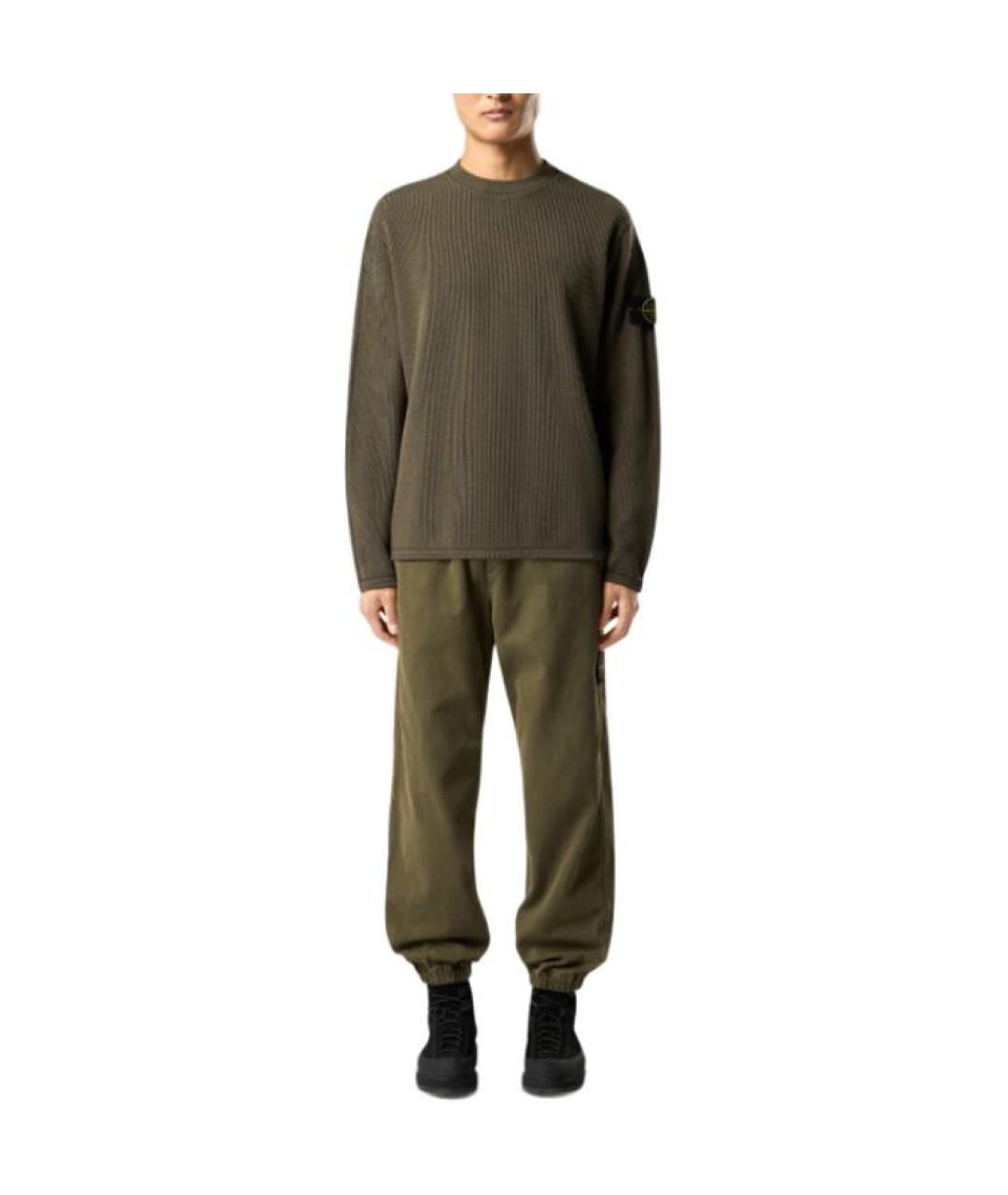 STONE ISLAND Зеленый джемпер / свитер, фото 3