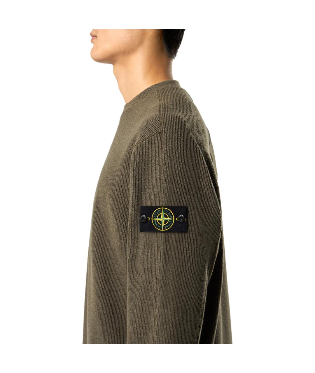STONE ISLAND Зеленый джемпер / свитер, фото 5