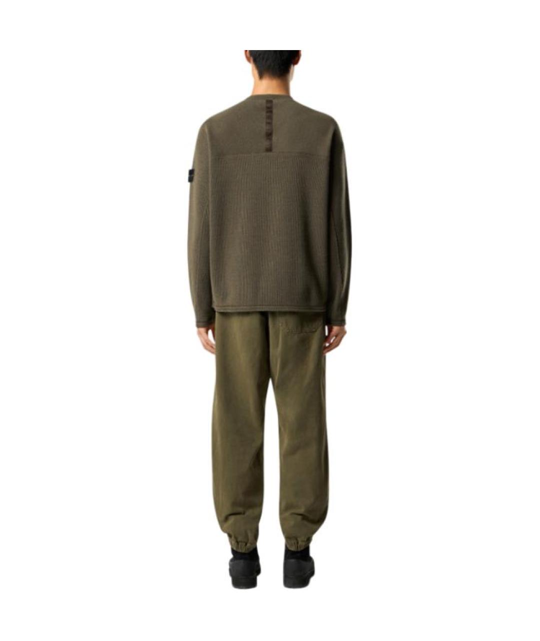 STONE ISLAND Зеленый джемпер / свитер, фото 4
