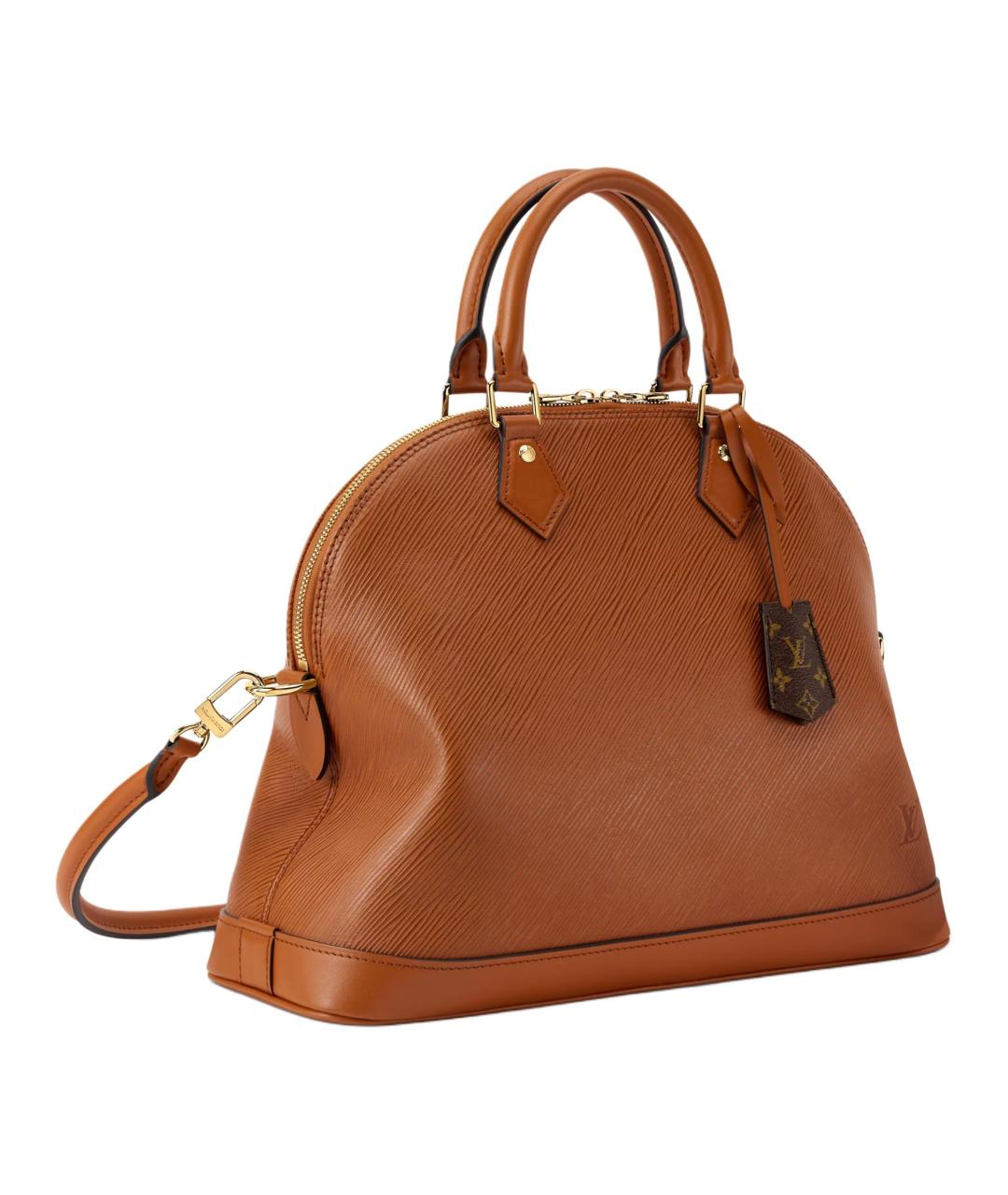 LOUIS VUITTON Коричневая кожаная сумка через плечо, фото 2