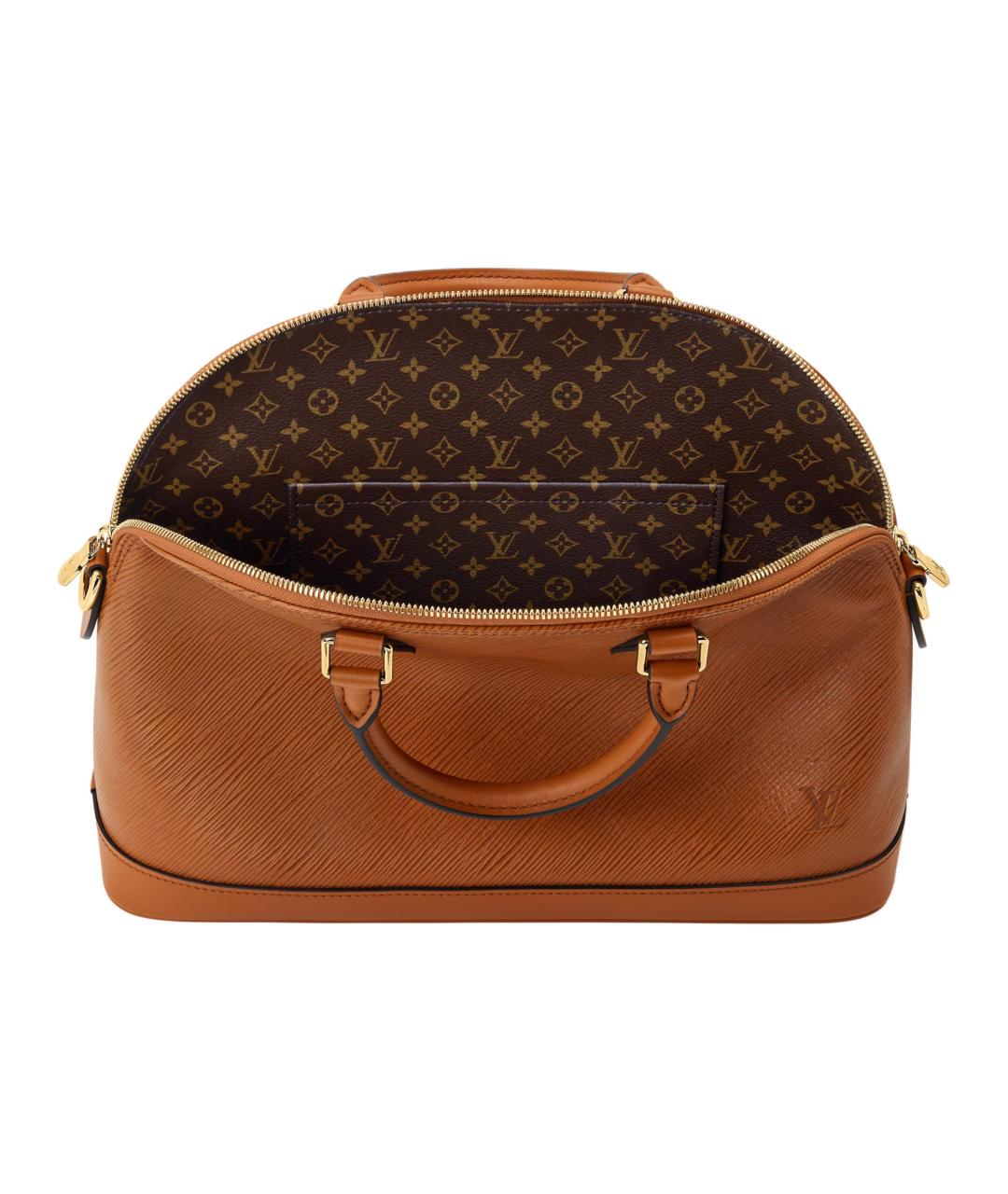 LOUIS VUITTON Коричневая кожаная сумка через плечо, фото 4