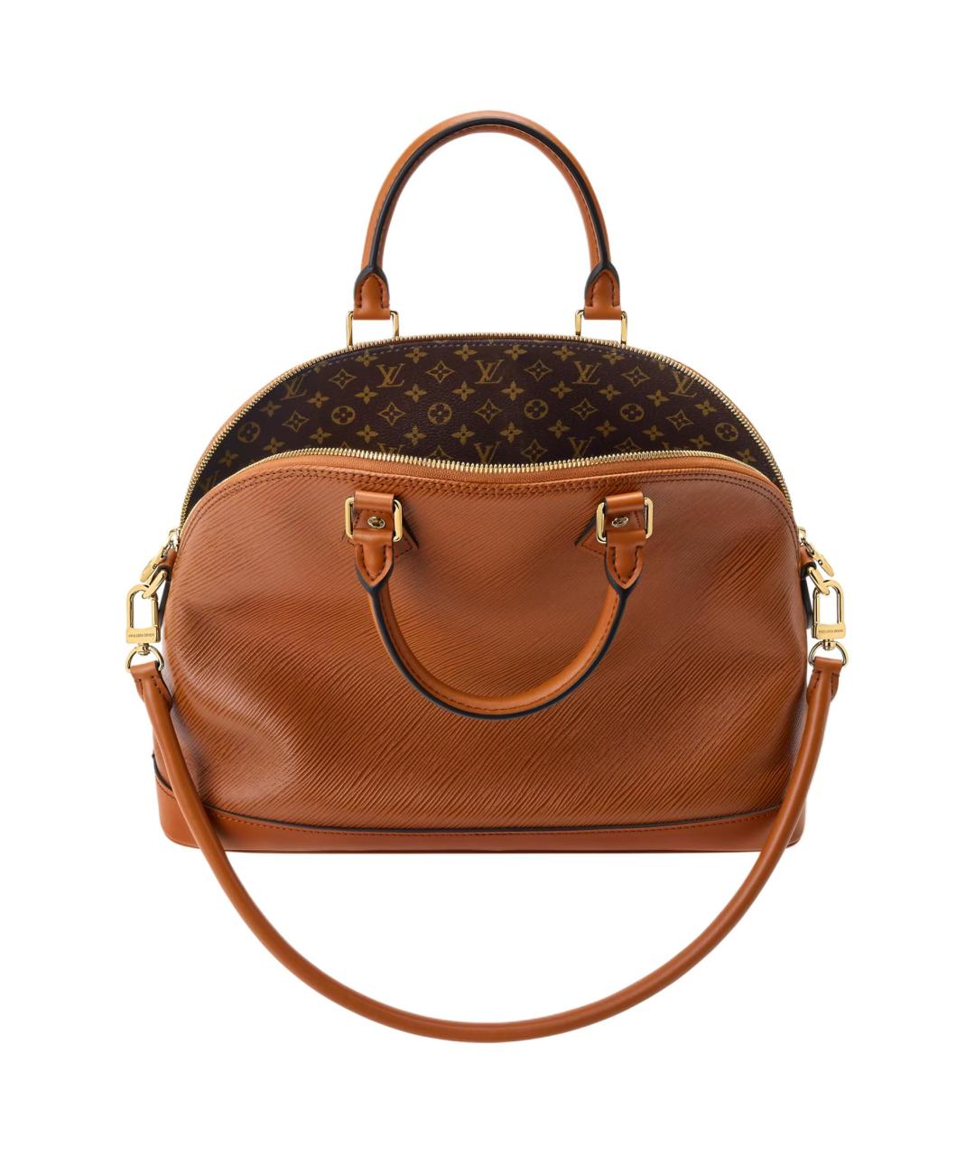 LOUIS VUITTON Коричневая кожаная сумка через плечо, фото 3