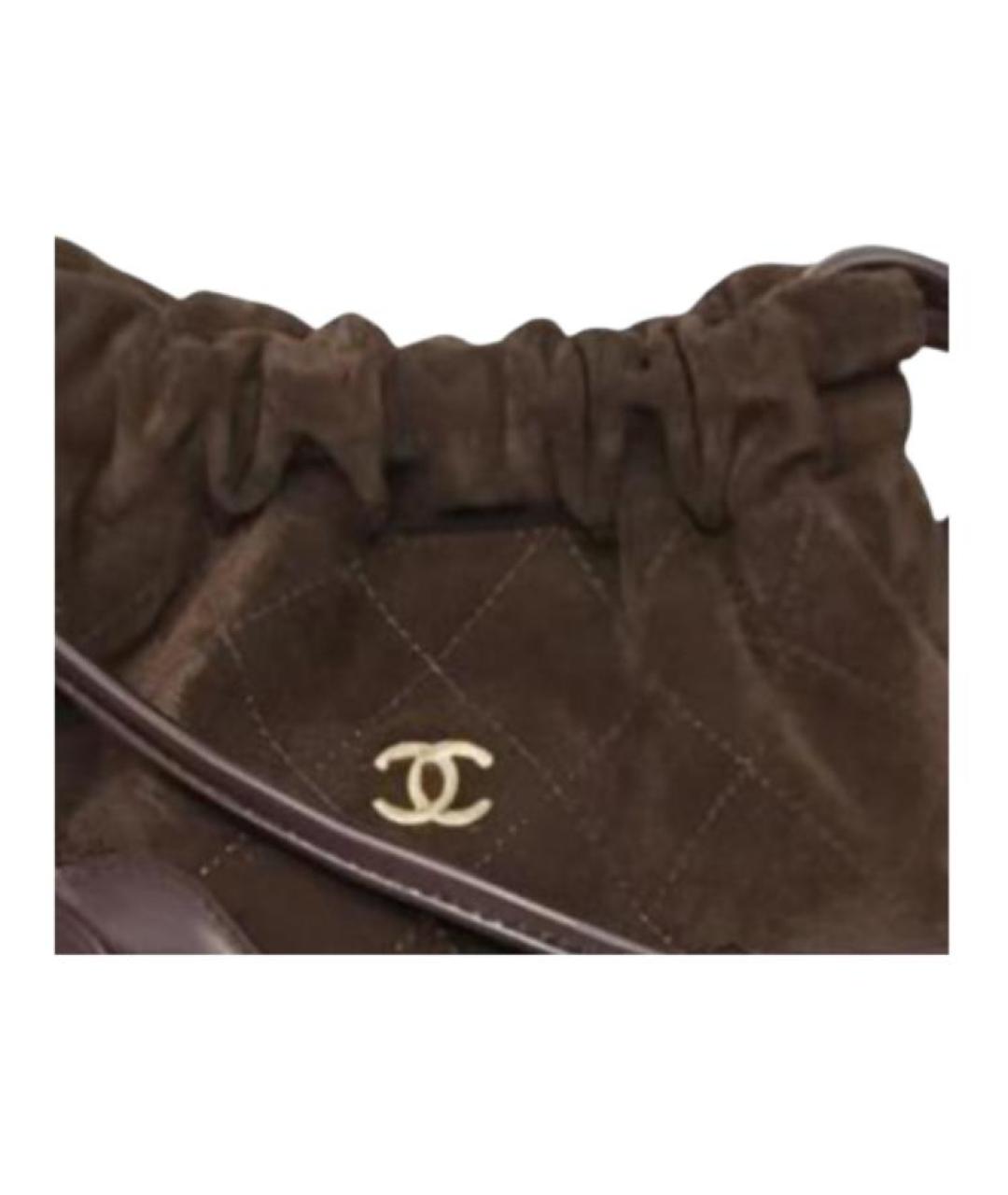 CHANEL Коричневая замшевая сумка через плечо, фото 2