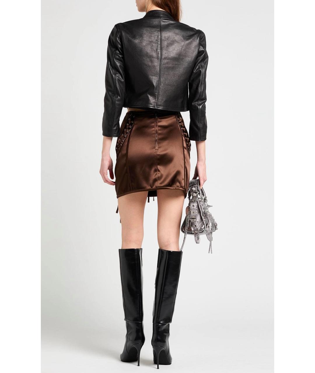 BALENCIAGA Черная кожаная куртка, фото 3