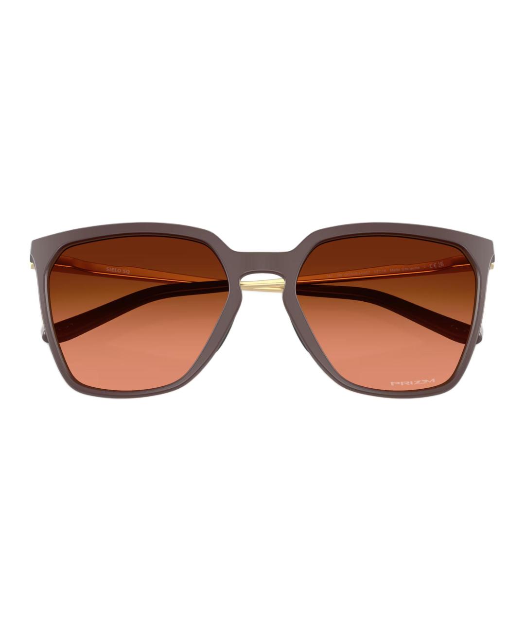 OAKLEY Коричневые пластиковые солнцезащитные очки, фото 5