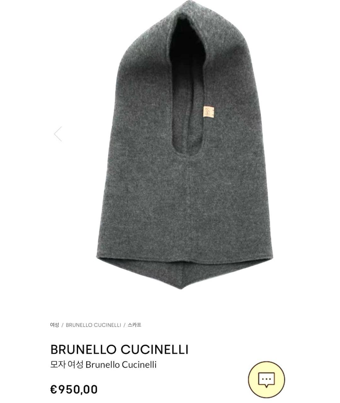 BRUNELLO CUCINELLI Бежевая кашемировая шапка, фото 5