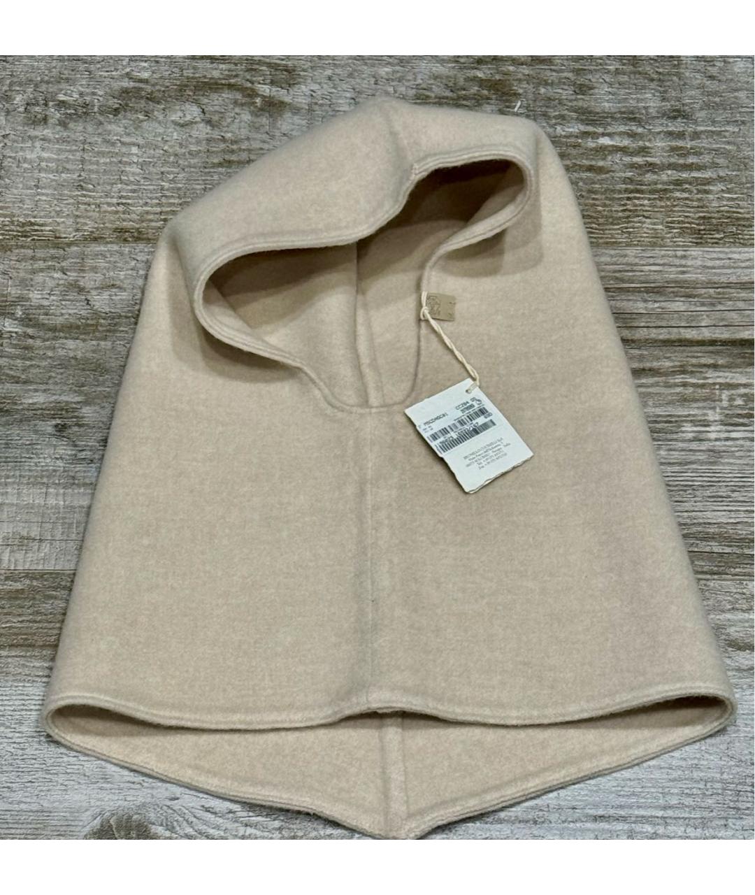 BRUNELLO CUCINELLI Бежевая кашемировая шапка, фото 8