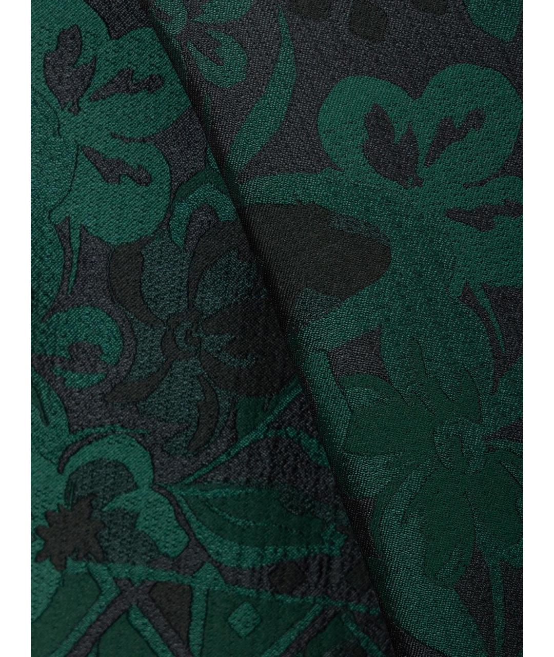 BURBERRY Зеленая шелковая юбка миди, фото 3