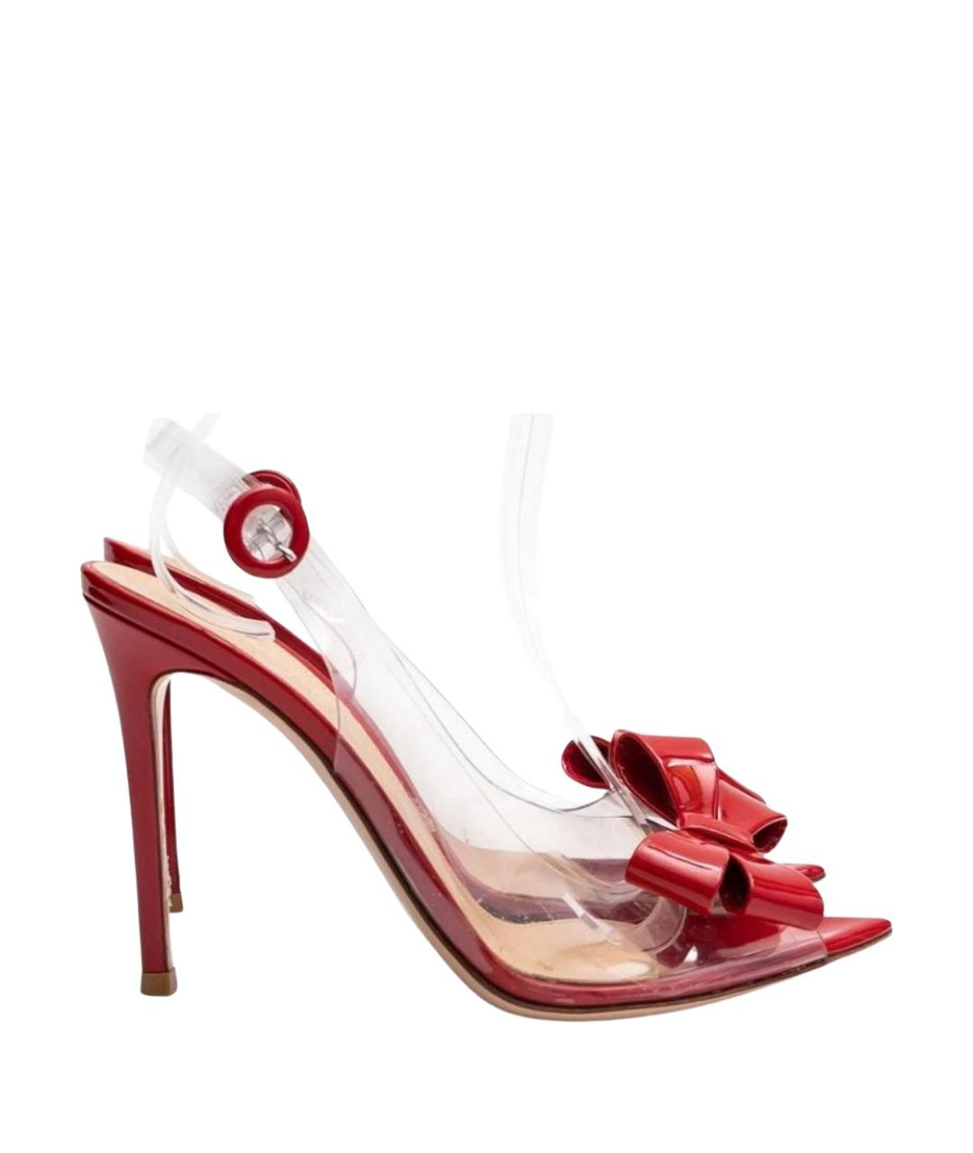 GIANVITO ROSSI Красные туфли из лакированной кожи, фото 1