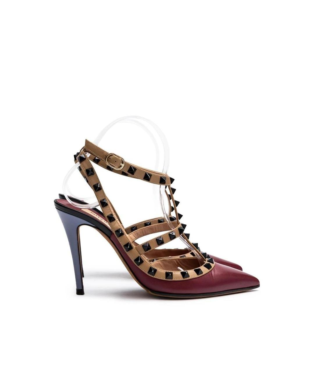 VALENTINO Бордовые кожаные туфли, фото 6