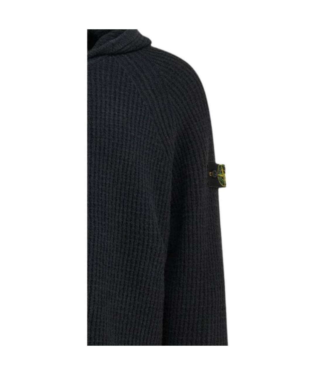 STONE ISLAND Черный джемпер / свитер, фото 4
