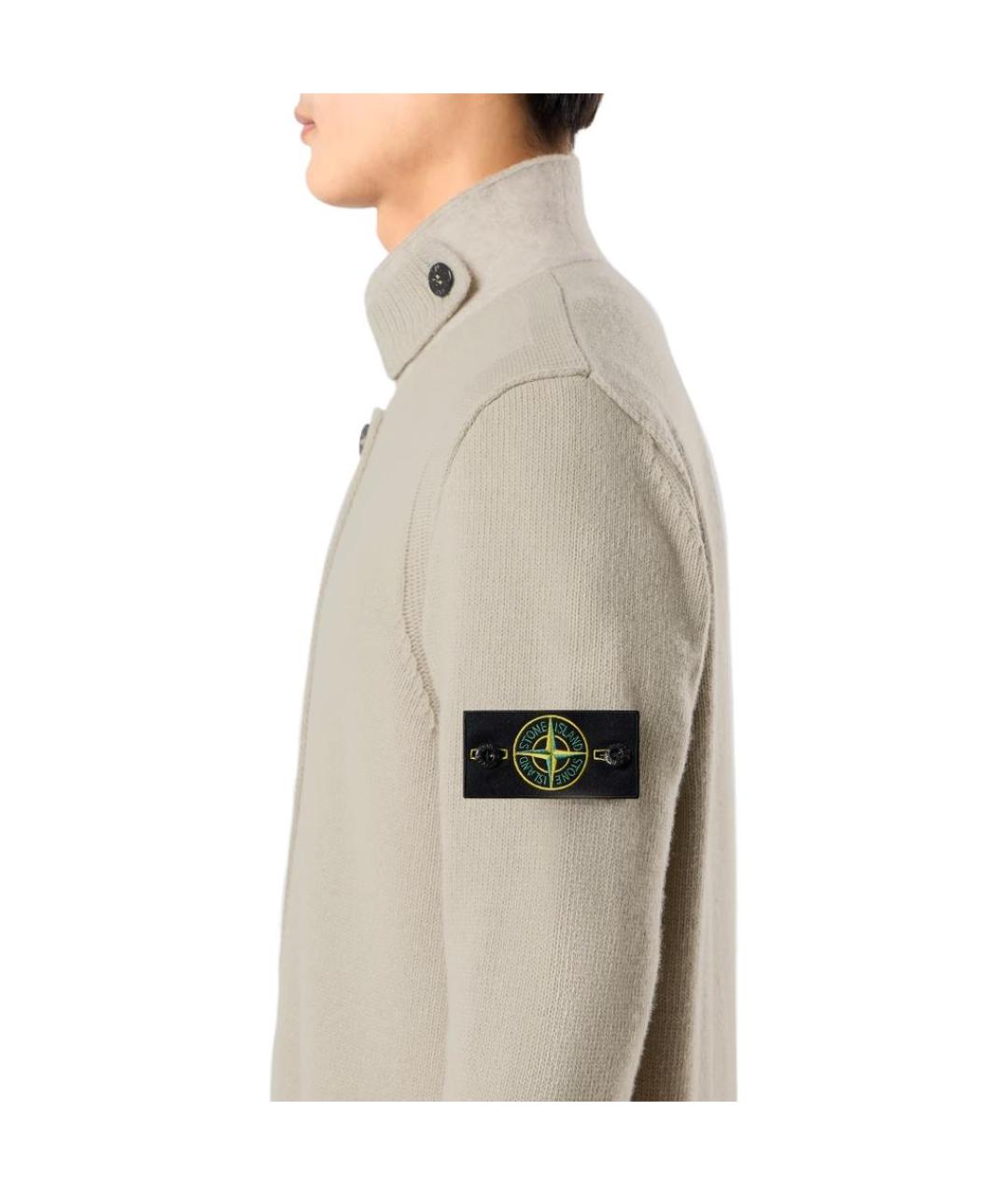 STONE ISLAND Бежевый кардиган, фото 5