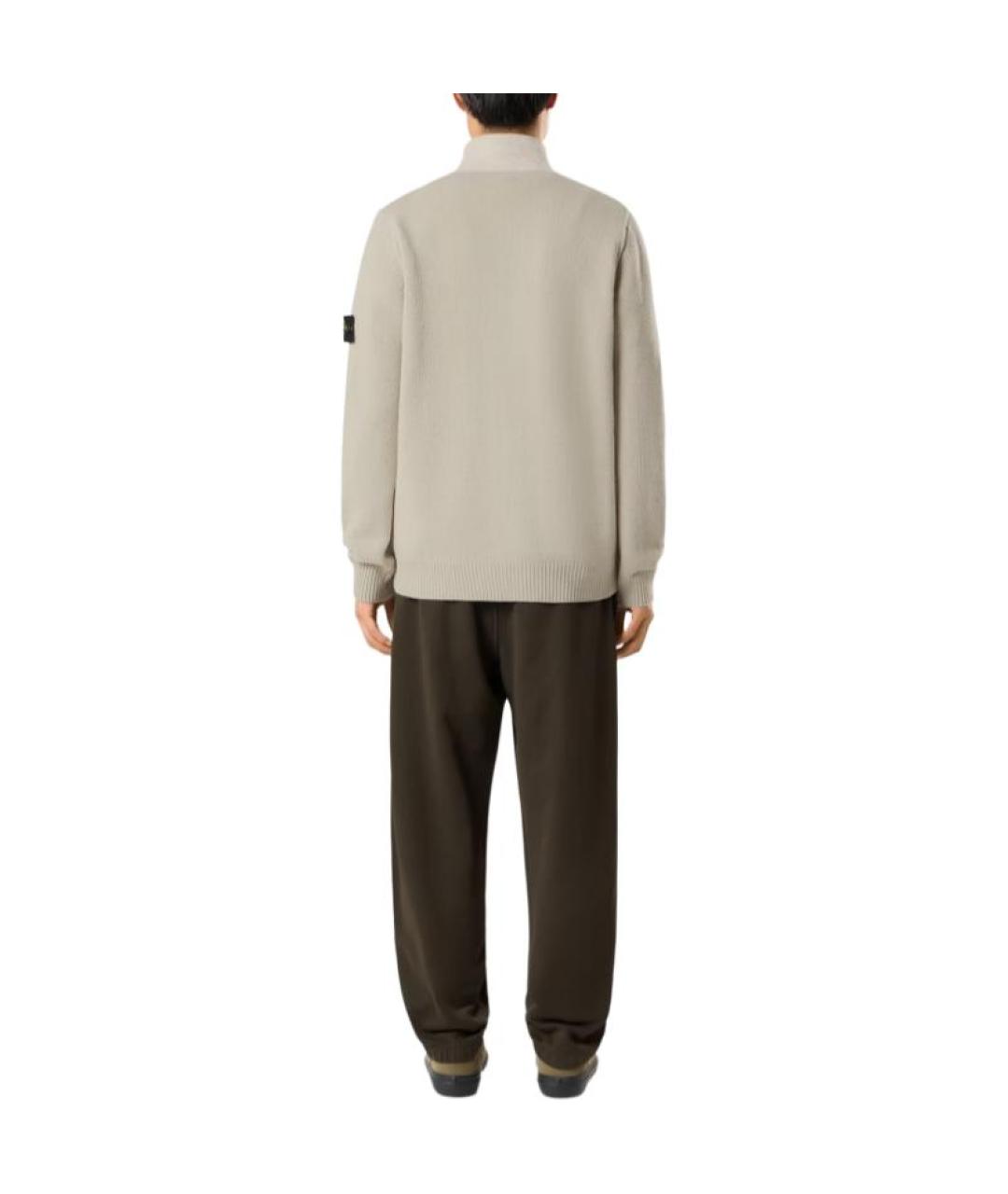 STONE ISLAND Бежевый кардиган, фото 4