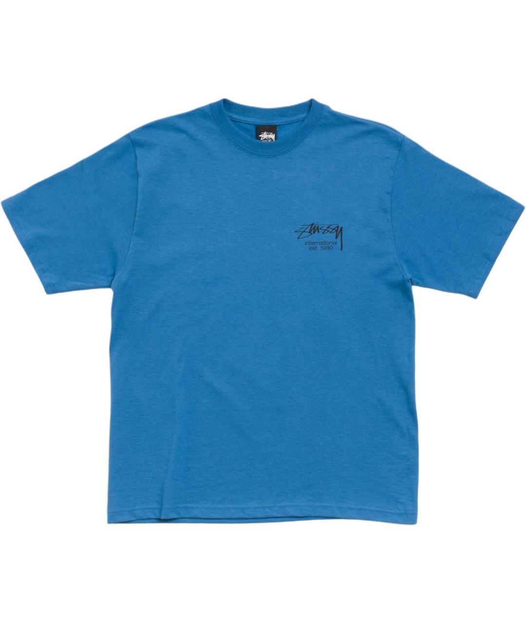 STUSSY Синяя футболка, фото 1