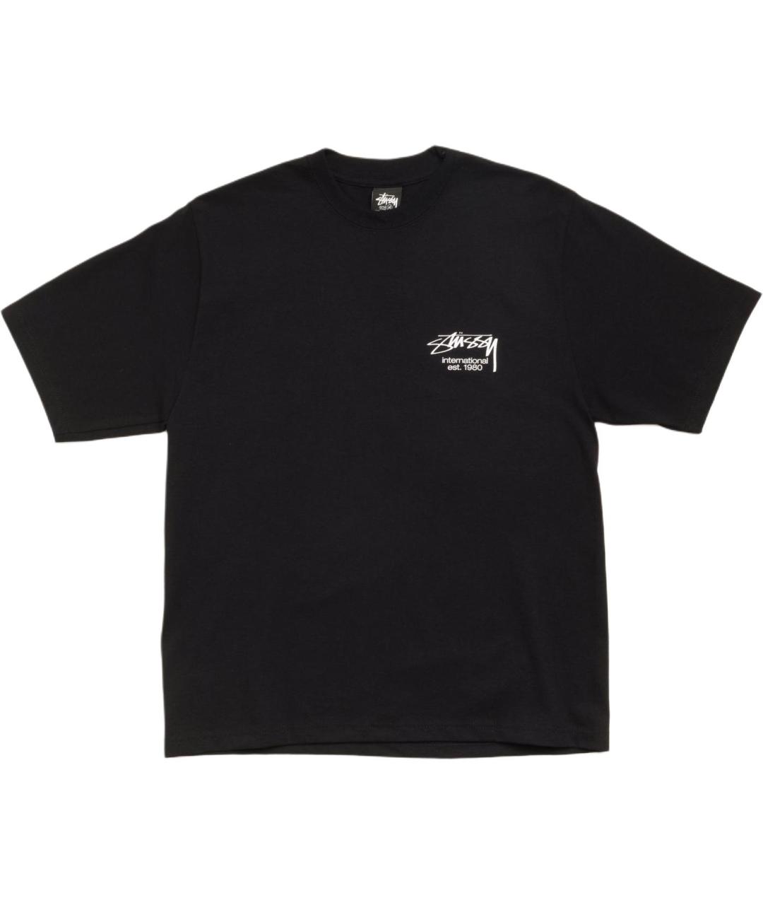 STUSSY Черная футболка, фото 1